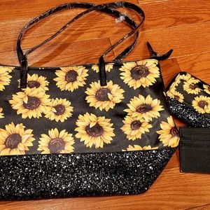 Sunflower 3 Piece Glitter set